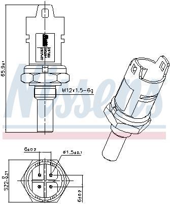 Sonde de température, liquide de refroidissement NISSENS ref. 207080