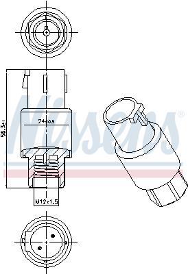 Pressostat, climatisation NISSENS ref. 301001
