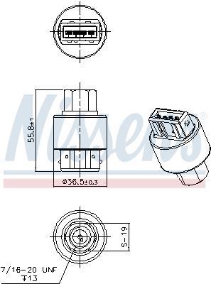Pressostat, climatisation NISSENS ref. 301008
