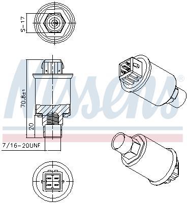 Interruptor de presión, aire acondicionado NISSENS ref. 301018