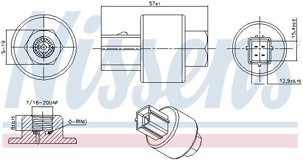 Pressostat, climatisation NISSENS ref. 301020
