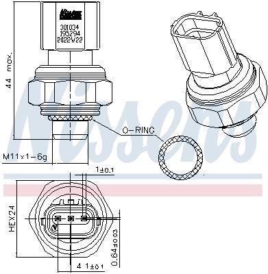 Interruptor de presión, aire acondicionado NISSENS ref. 301034