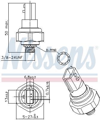 Interruptor de presión, aire acondicionado NISSENS ref. 301038