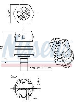 Pressostat, climatisation NISSENS ref. 301069