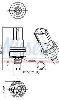 Interruptor de presión, aire acondicionado NISSENS ref. 301080