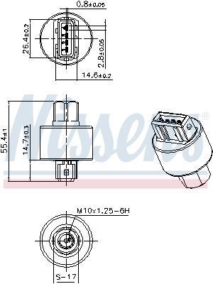 Interruptor de presión, aire acondicionado NISSENS ref. 301103