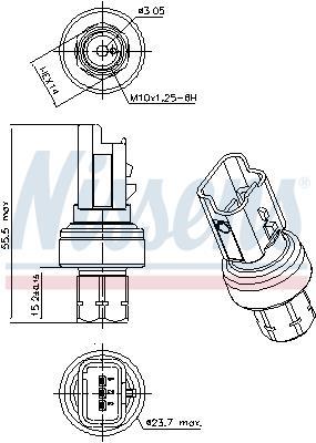 Pressostat, climatisation NISSENS ref. 301104