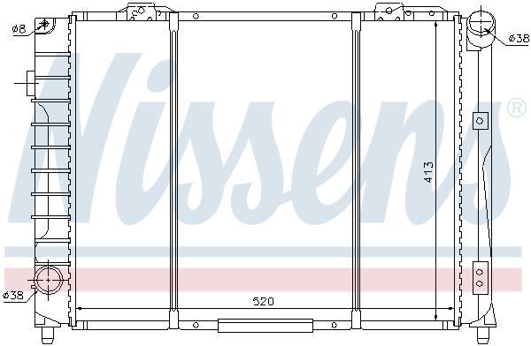 Radiateur moteur (Radiateur de refroidissement) NISSENS 60021