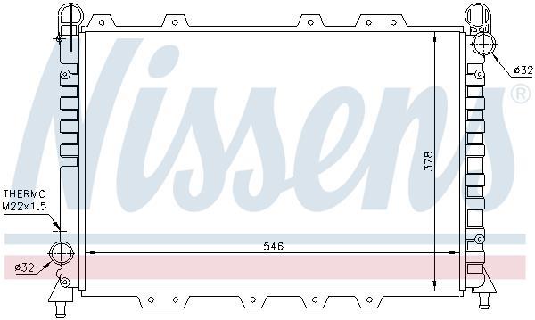 Radiateur moteur (Radiateur de refroidissement) NISSENS 60029