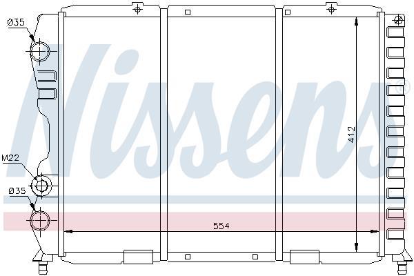 Radiateur moteur (Radiateur de refroidissement) NISSENS ref. 698534