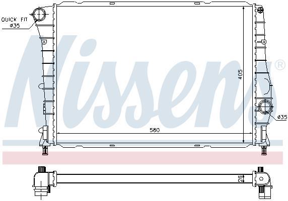 Radiateur moteur (Radiateur de refroidissement) NISSENS 60059