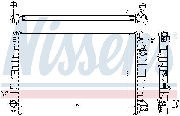 Radiateur moteur (Radiateur de refroidissement) NISSENS 60061