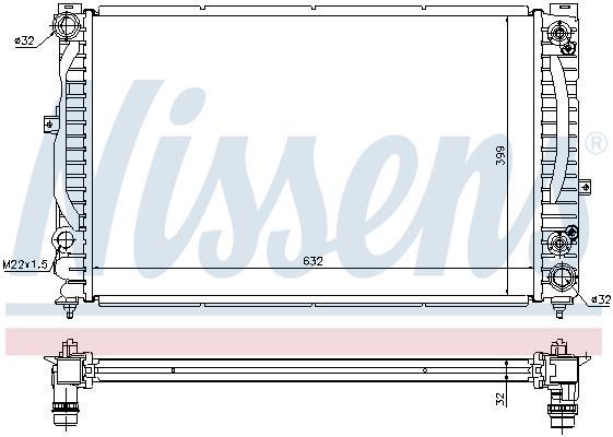 Radiateur moteur (Radiateur de refroidissement) NISSENS 60228A