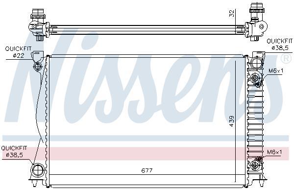 Radiateur moteur (Radiateur de refroidissement) NISSENS 60233A