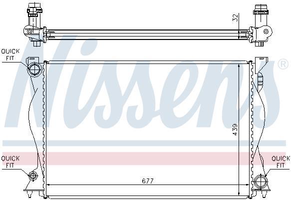 Radiateur moteur (Radiateur de refroidissement) NISSENS 60234A