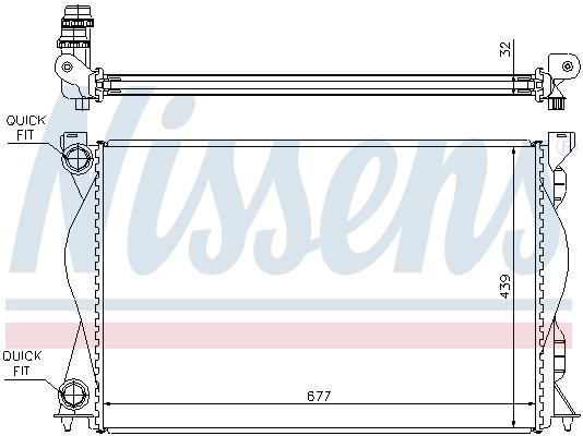 Radiateur moteur (Radiateur de refroidissement) NISSENS 60235A