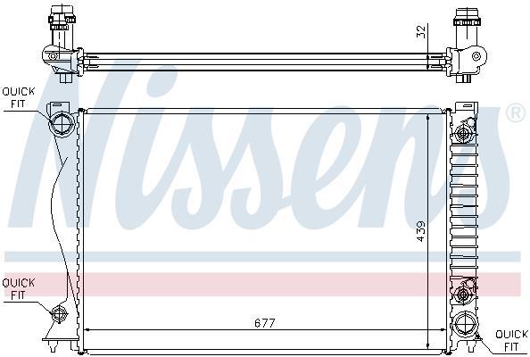 Radiador, refrigeración del motor NISSENS ref. 60236A