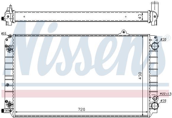 Radiateur moteur (Radiateur de refroidissement) NISSENS ref. 60239