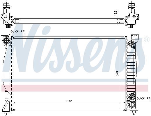 Radiateur moteur (Radiateur de refroidissement) NISSENS 60300A