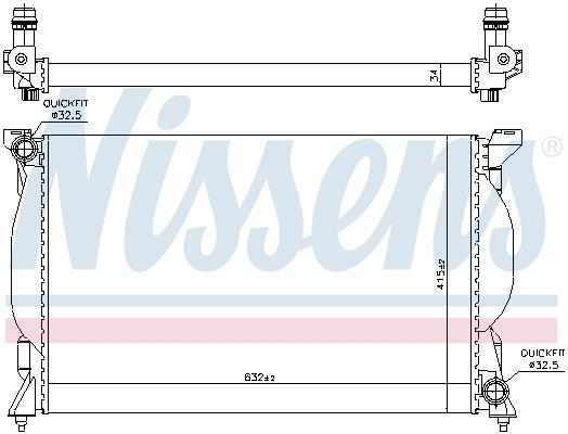 Radiateur moteur (Radiateur de refroidissement) NISSENS 60301A