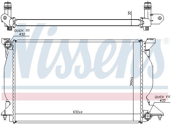 Radiador, refrigeración del motor NISSENS ref. 60302A