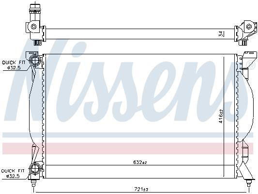 Radiateur moteur (Radiateur de refroidissement) NISSENS 60304A
