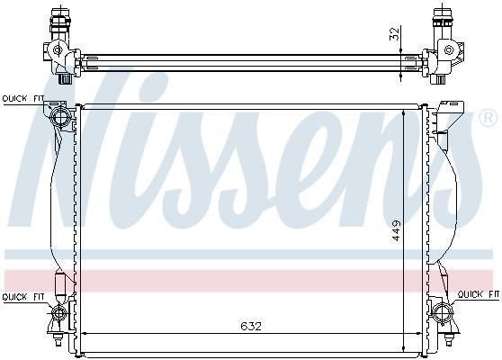Radiateur moteur (Radiateur de refroidissement) NISSENS 60306A