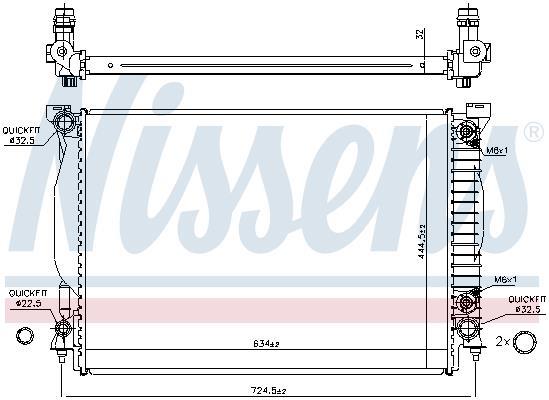 Radiador motor NISSENS 60307A