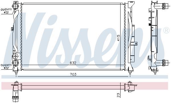 Radiateur moteur (Radiateur de refroidissement) NISSENS ref. 699844