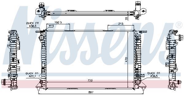 Radiateur moteur (Radiateur de refroidissement) NISSENS 60318