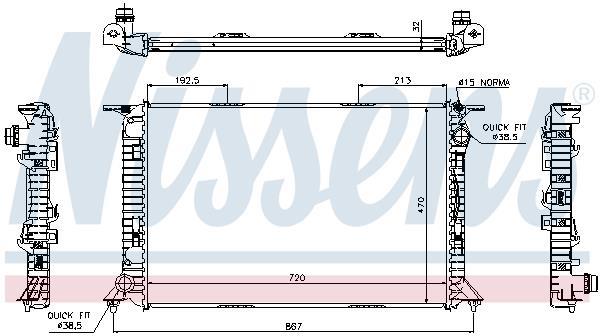 Radiateur moteur (Radiateur de refroidissement) NISSENS 60319