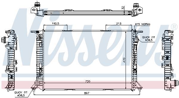Radiateur moteur (Radiateur de refroidissement) NISSENS 60322