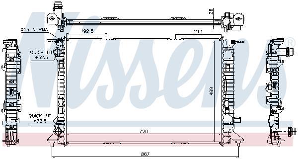 Radiateur moteur (Radiateur de refroidissement) NISSENS 60323