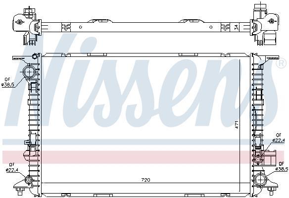 Radiateur moteur (Radiateur de refroidissement) NISSENS 60327