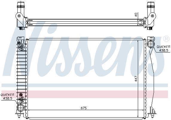 Radiateur moteur (Radiateur de refroidissement) NISSENS 60328