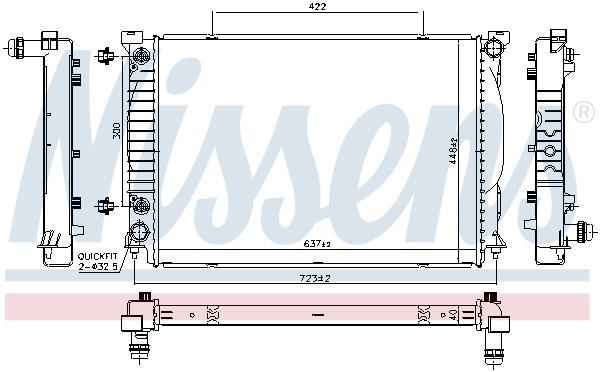Radiateur moteur (Radiateur de refroidissement) NISSENS 60329