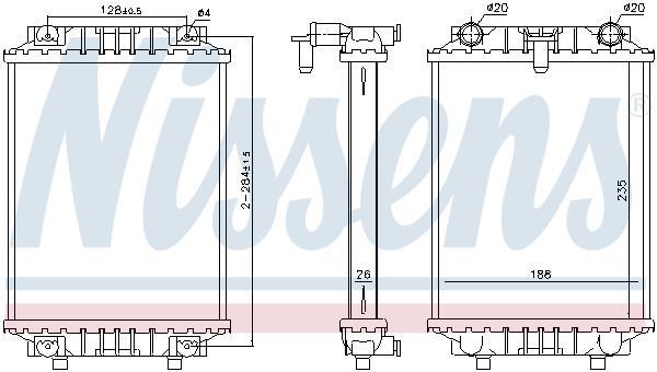 Radiador motor NISSENS 60351