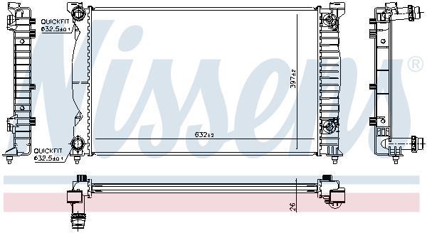 Radiateur moteur (Radiateur de refroidissement) NISSENS ref. 60353