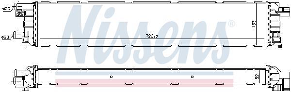 Radiador de baixa temperatura, intercooler NISSENS ref. 60355