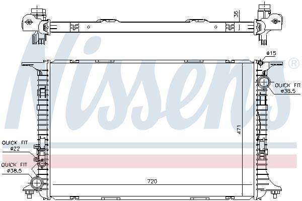 Radiador motor NISSENS ref. 60359