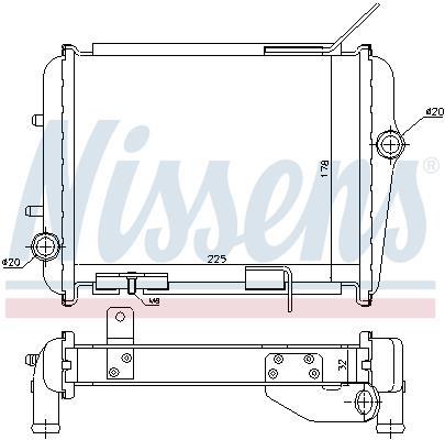 Radiateur moteur (Radiateur de refroidissement) NISSENS 60362