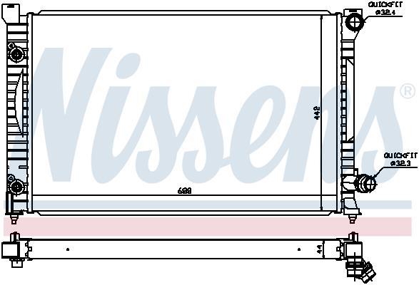 Radiador motor NISSENS 60424