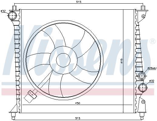 Radiador motor NISSENS 60425