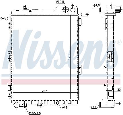 Radiateur moteur (Radiateur de refroidissement) NISSENS ref. 60442