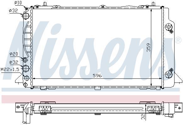 Radiateur moteur (Radiateur de refroidissement) NISSENS 60448A
