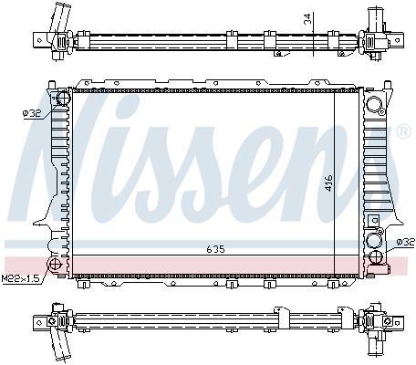 Radiateur moteur (Radiateur de refroidissement) NISSENS 60459