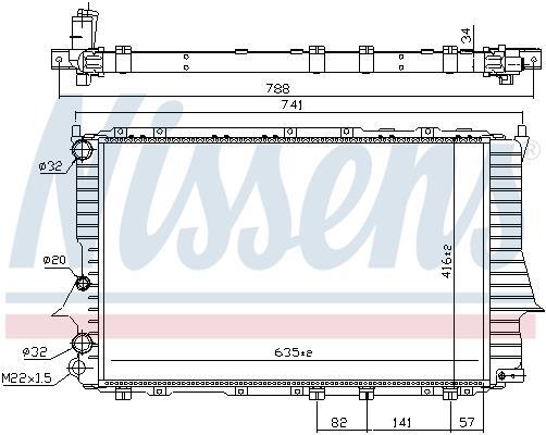 Radiador motor NISSENS ref. 60460