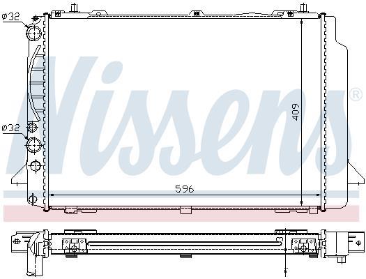 Radiateur moteur (Radiateur de refroidissement) NISSENS 60466A