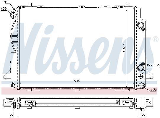 Radiateur moteur (Radiateur de refroidissement) NISSENS 60467A