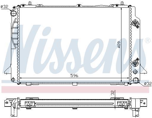 Radiateur moteur (Radiateur de refroidissement) NISSENS 60469A